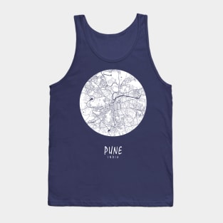 Pune, Maharashtra, India City Map - Full Moon Tank Top